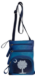 Moon & Palmetto  - Hand Painted Leather Cross Body Shag Bag