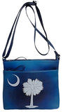 Moon & Palmetto  - Hand Painted Leather Shoulder Bag