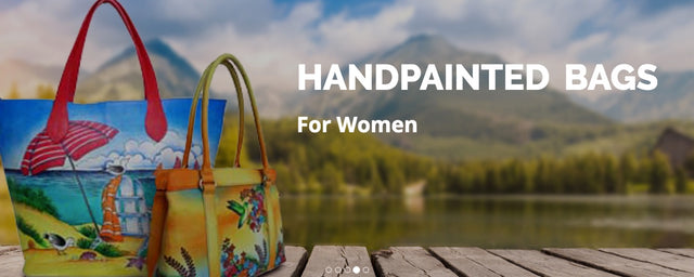 Prismatic Art Leather Hand Painted Handbag - Sylvias Designers Touch