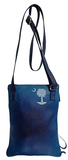 Moon & Palmetto  - Hand Painted Leather Cross Body Shag Bag